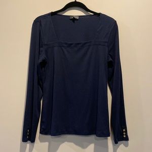 The Limited square neck line navy blue shirt